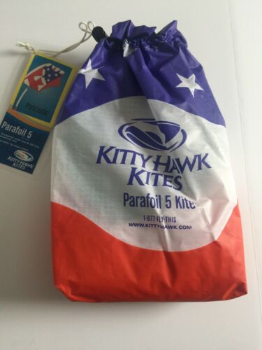 Kitty Hawk kites New With Tag’s. Parafoil 5 Patriotic 50 Foot Streamer Tail.