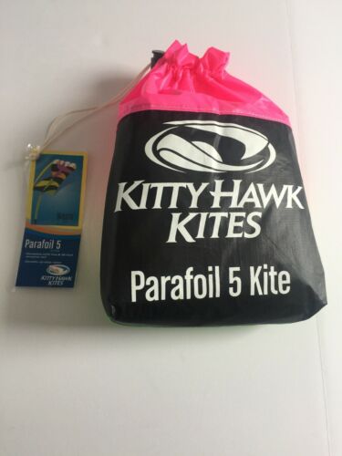 Kitty Hawk kites New With Tag’s. Parafoil 5 Kite Neon 50 Foot Streamer Tail.