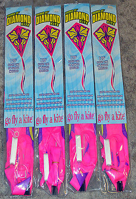 25 Inch Diamond Butterfly Nylon Kite String & Tail included