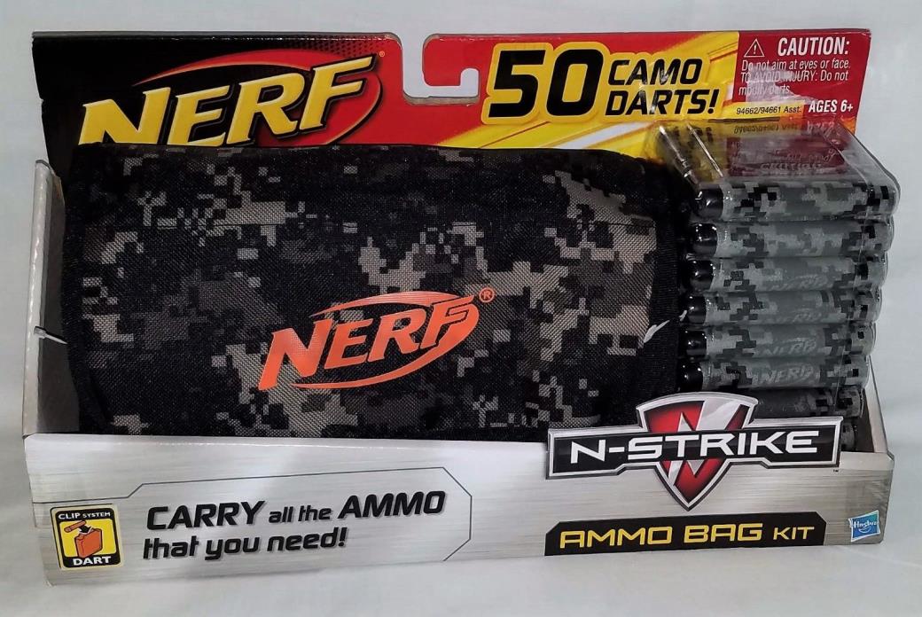 NEW - NERF N-Strike Ammo Bag Kit - 50 Camo NERF Darts