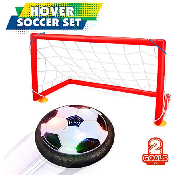 Betheaces Kids Toys Hover Soccer Ball Set 2 Goals Gift Football Disk Toy LED ...