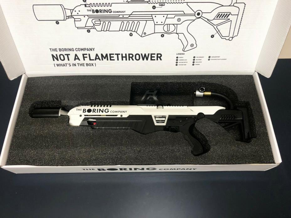 The Boring Company NOT A FLAMETHROWER made by Elon Musk ??