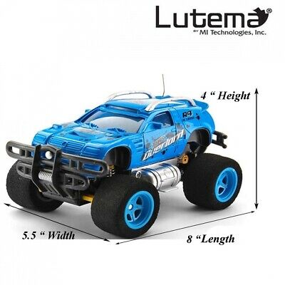 (Blue) - Lutema Tracer Overlord 4CH Rechargeable Remote Control Truck - Blue