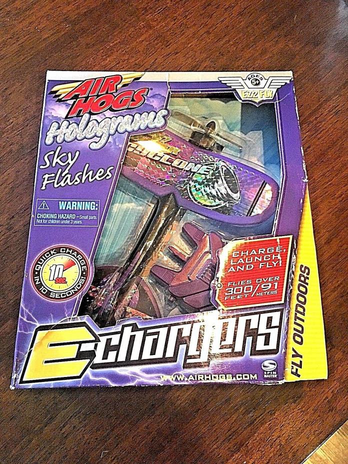 AIR HOGS HOLOGRAMS Sky Flashes Motorized Plane E-CHRGERS NEW