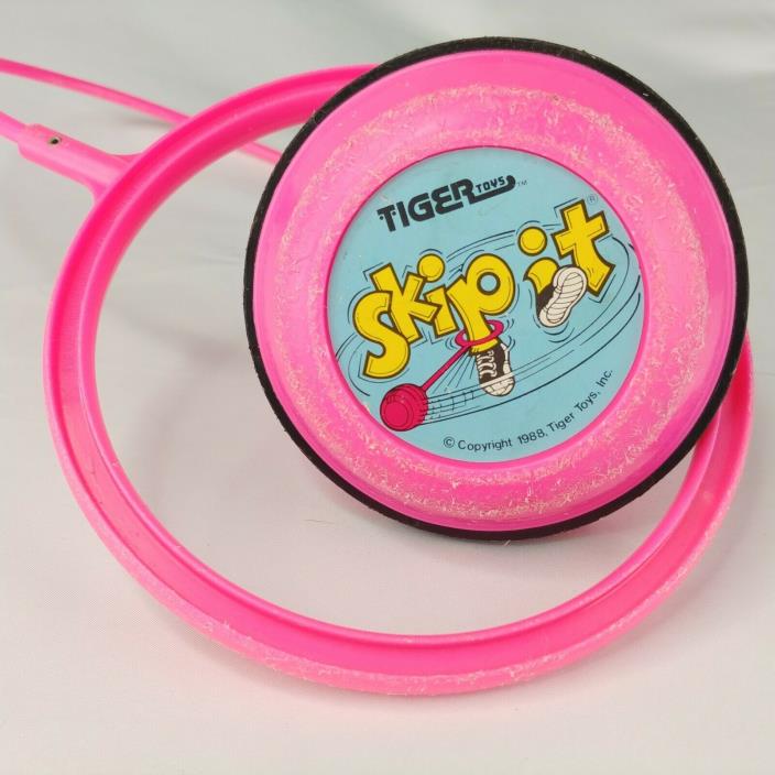 Vintage Skip It Toy Hot Pink Working Counter 1st Gen 1988 by Tiger Toys