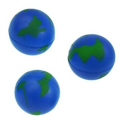 Earth Squeeze Balls - 12 Pc World Globe Relax Balls. Rhode Island Novelty