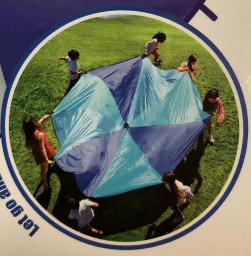 6 ft Kids BLUE Play Parachute Outdoor Indoor Children's Activity Game Sport