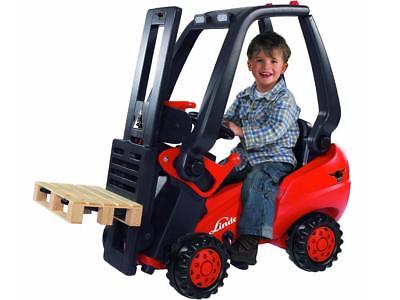 KIDS RIDE ON TOY BIG LINDE FORK LIFT TRUCK BIG-56580 PEDDLE DRIVE