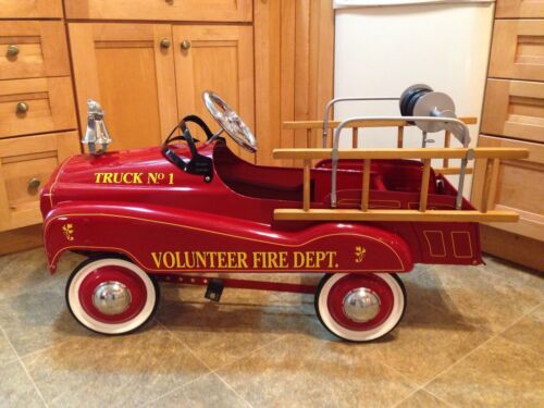 Gearbox Pedal Car Fire Truck Limited Edition Volunteer Fire Department