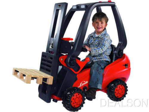 Childrens Pedal Fork Lift Truck Ride on Linde Forklift