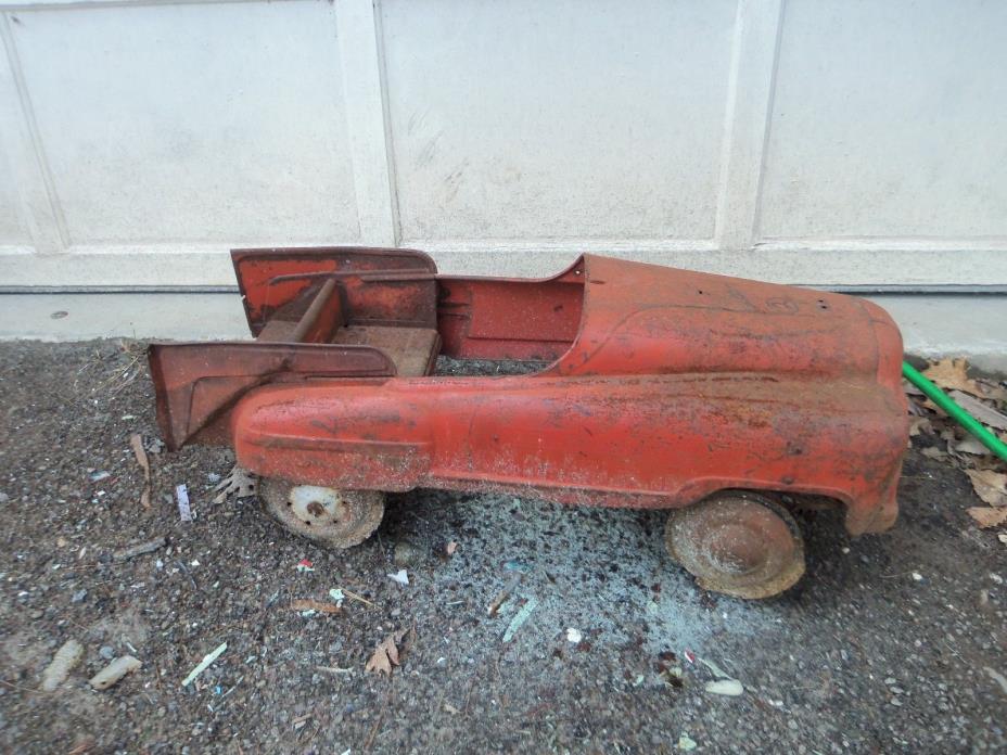vintage murray pedal car sad face fire truck