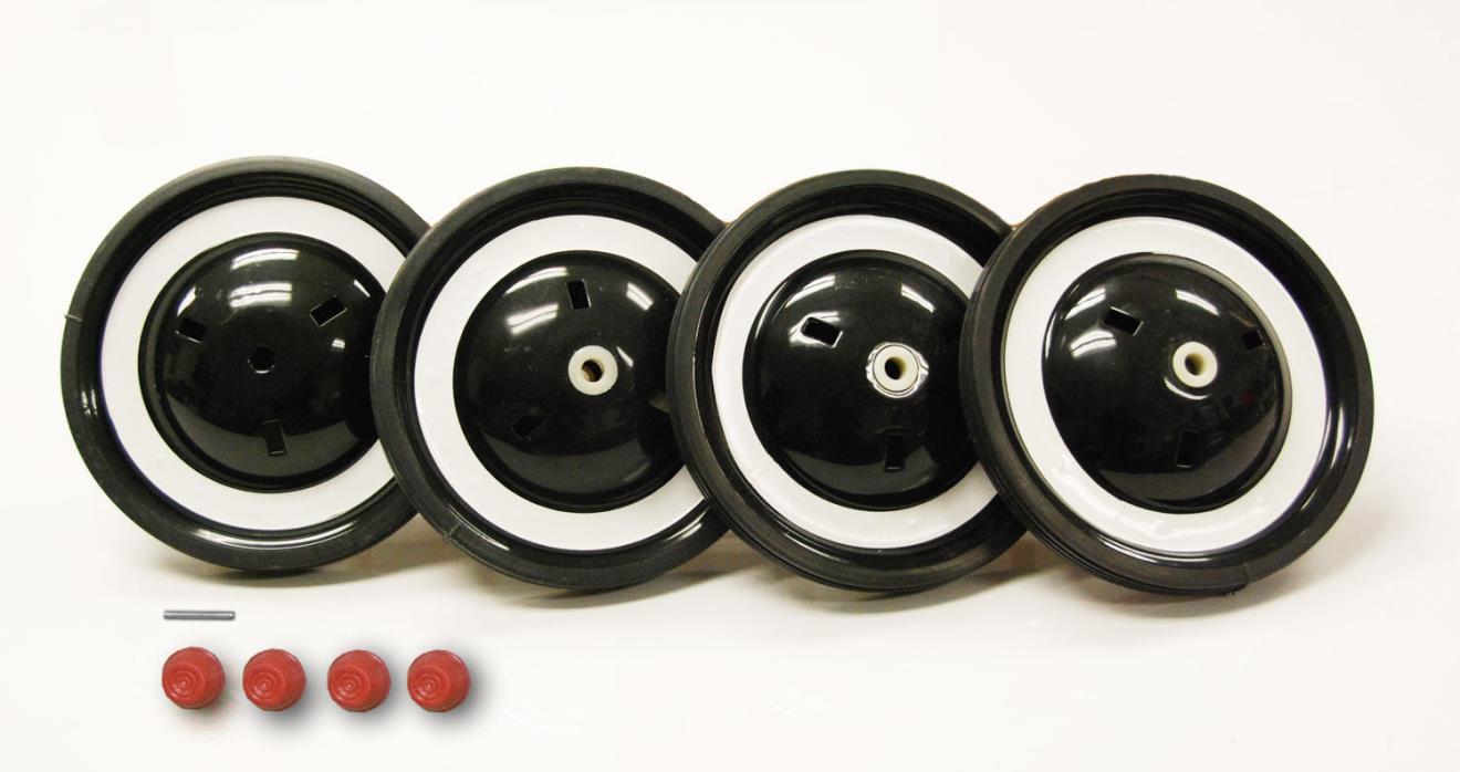 Tires and Rims- Kit for AMF Steel Pedal Cars-Free Shipping- AMF Pedal Car Parts