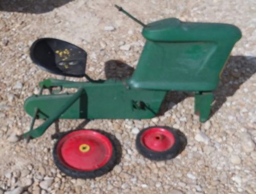 SHIPS FREE 1950's AJAX Pressed Steel Pedal Tractor OLIVER restore or parts