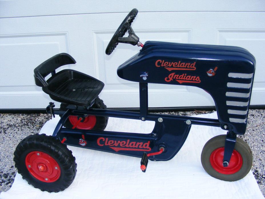 CLEVELAND INDIANS Chief Wahoo 1950's Pedal Tractor RESTORED
