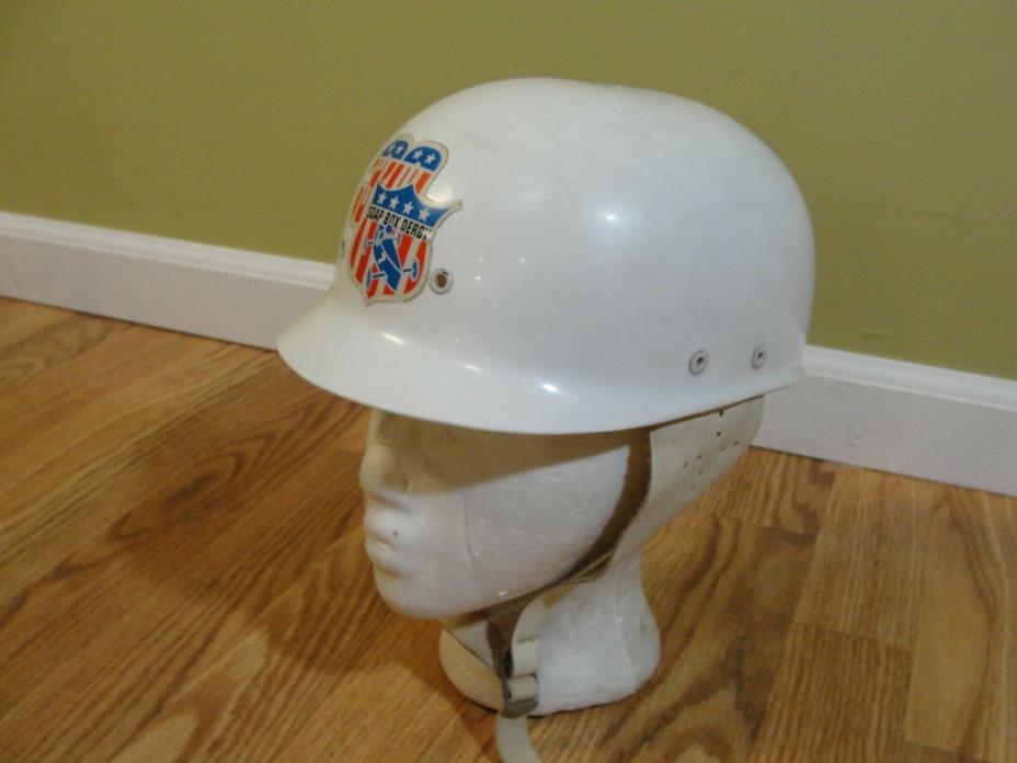 Very Rare Vintage Soap Box Derby Crash Cap Plastic Helmet with Liner Chin Strap