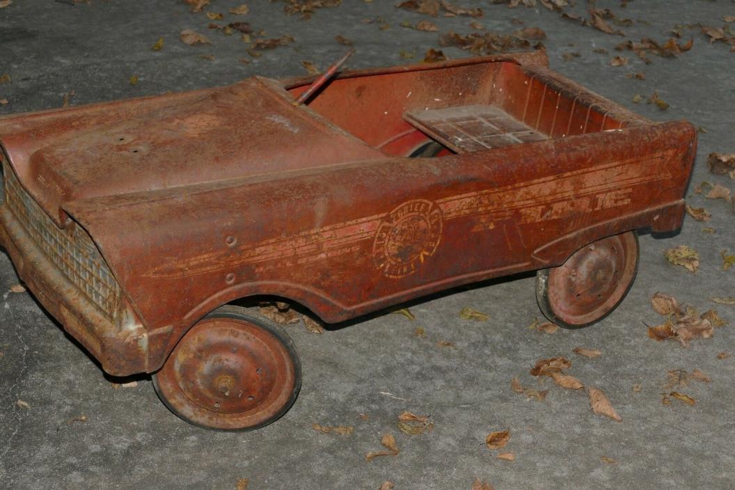 Vintage Red Fire Chief Pedal Car