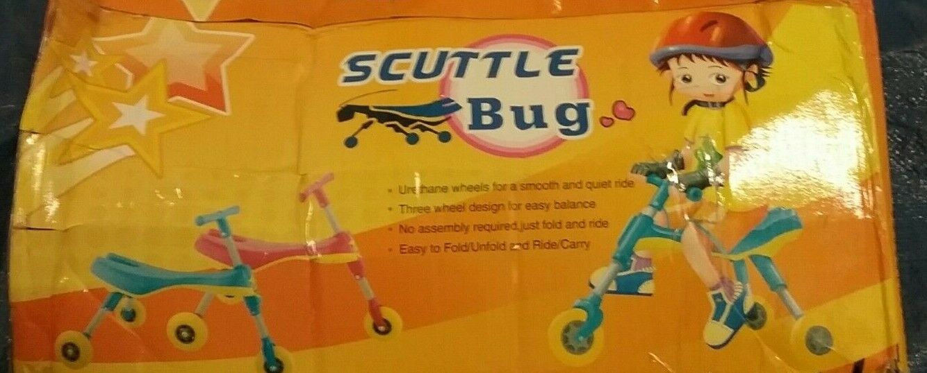 Scuttlebug Ride On Walking Tricycle With Foldable Design chiids