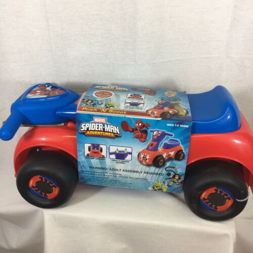 Marvel Spiderman Ride on Toy Ages 1-3 Push n Scoot New in Box Free Shipping