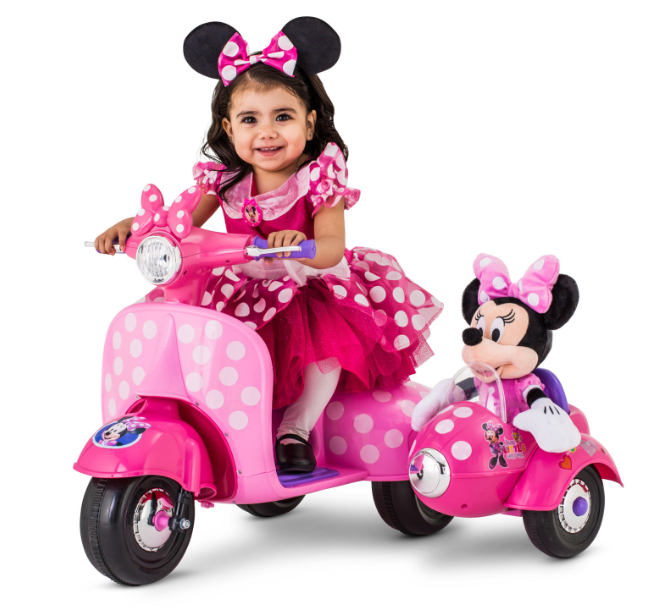 6-Volt Minnie Mouse Happy Helpers Scooter with Sidecar Ride-On by Kid Trax