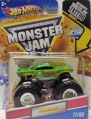 2011 Hot Wheels Monster Jam #11/80 AVENGER 1:64 Scale Collectible Truck with