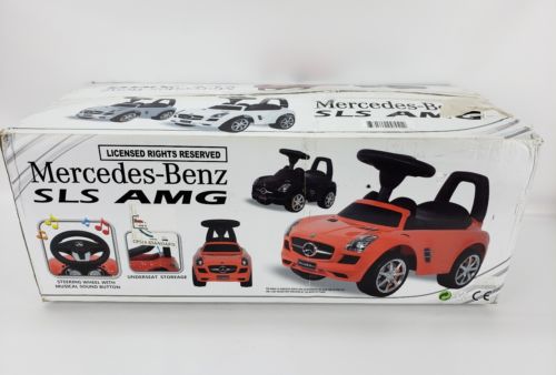 Mercedes Benz SLS AMG RED Push Car For Toddlers Ages 1-3 Best Ride On Cars