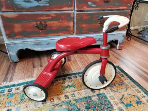 Vintage Antique AMF Junior Tricycle Working Condition Metal Red
