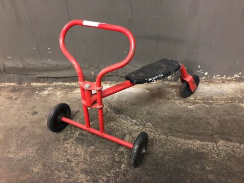 Vintage Metal Childs Trike Rubber Wheels 23”x17”
