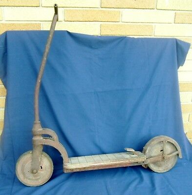 Antique Kids Push/Kick Scooter Cool Rare Find 20's 30's 40's Child's Scooter