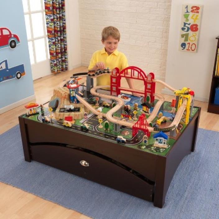 KidKraft Metropolis Train Set Table with Trundle Drawer - 17935 *BRAND NEW*