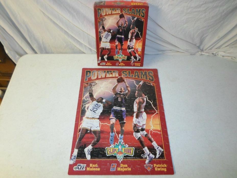 Complete! Power Slam Dunk 200 PC NBA Basketball Puzzle Karl Malone Patrick Ewing