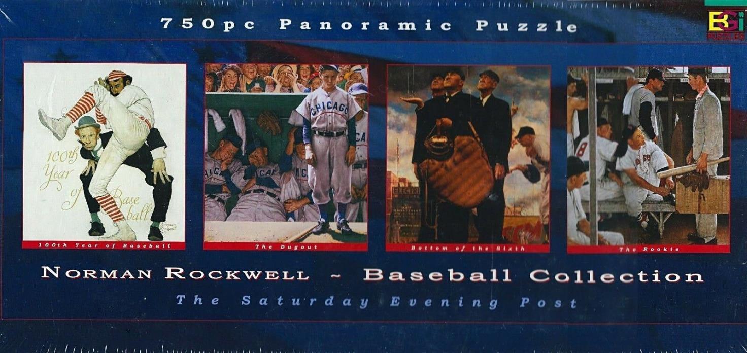 Norman Rockwell Baseball Collection The Saturday Evening Post 750 Pc Panoramic