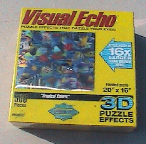 Visual Echo 'Tropical Colors' 3D Lenticular 500 Piece Jigsaw Puzzle~New & Sealed