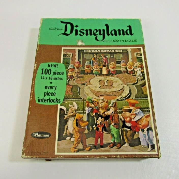 Vintage Disneyland Jigsaw Puzzle Walt Disney 1965 Whitman Theme Park Characters