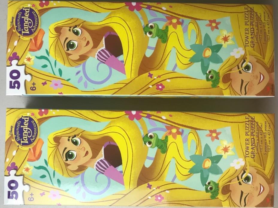 2 Pk. Disney Rapunzel Tower Puzzle 50 Piece Kids Gift Birthday Holiday New