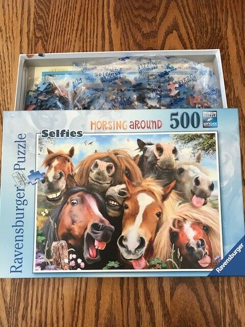 Ravensburger Selfies 500 piece puzzle ~ Horsing Around by Howard Robinson