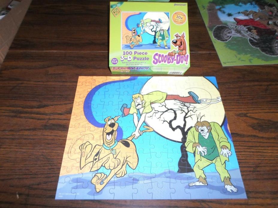 Complete ! Scooby-Doo! 100 Piece 3-D Puzzle Shaggy Werewolf Halloween Hologram