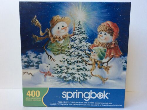 Springbok Frosty Family Snowman Jigsaw Puzzle 400 New Sealed Big Little Pieces