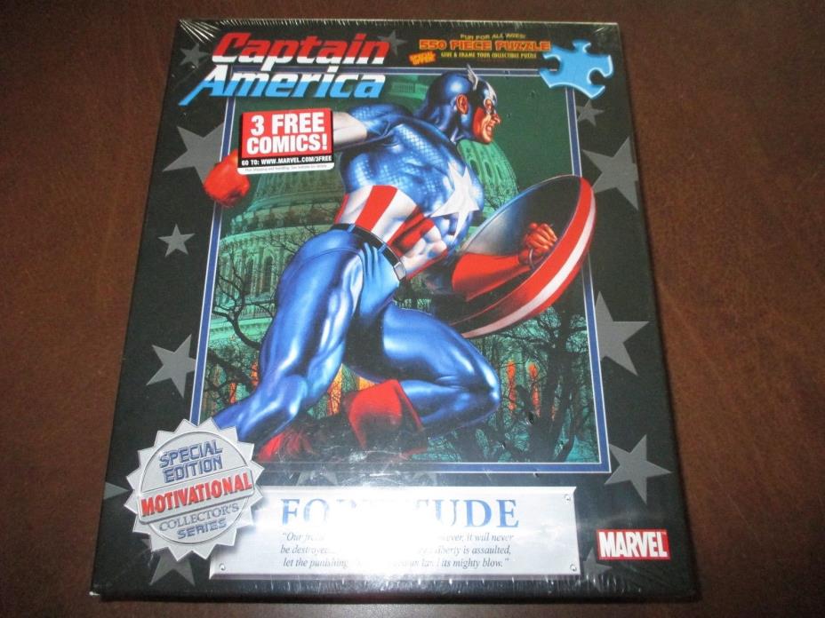 NEW Captain America Puzzle Fortitude Special Edition 550 pcs.  Free Shipping