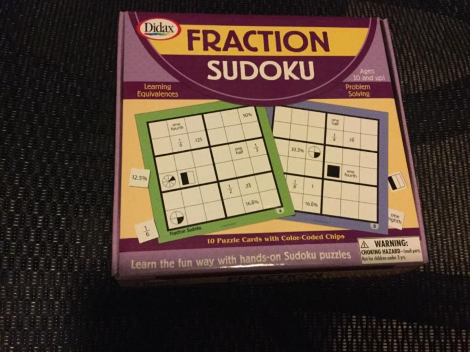 FRACTION SUDOKU puzzles