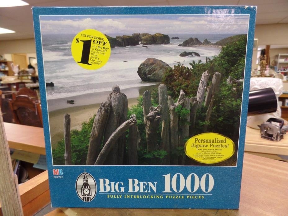 Vintage 1998 Big Ben 1000 Piece Puzzle Beach/Ocean Coquille Point OR Unopened