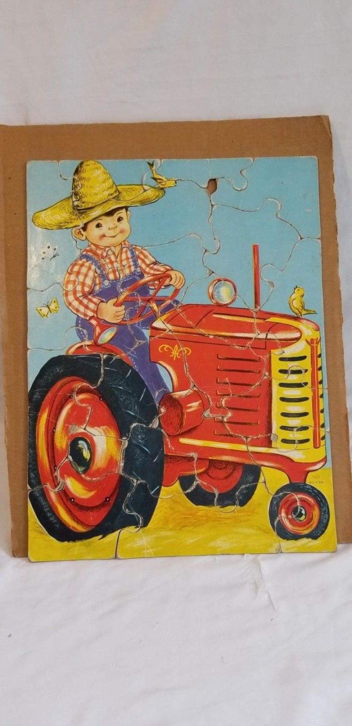 Vintage Little Farmer Puzzle No. 7457, The Saalfield Pub, Akron Co