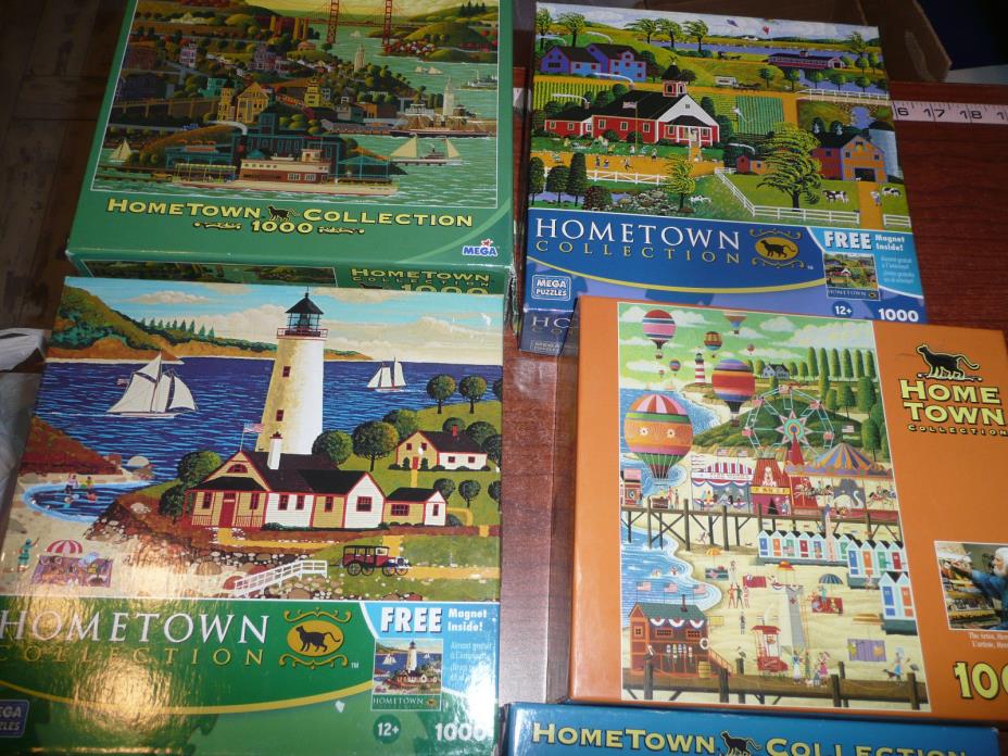 Hometown 1,000 Pieces Jigsaw Puzzles Assortment Lot 15