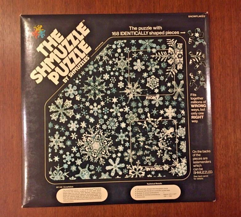 The Shmuzzle Puzzle Complete Snowflakes Double-Sided 1981