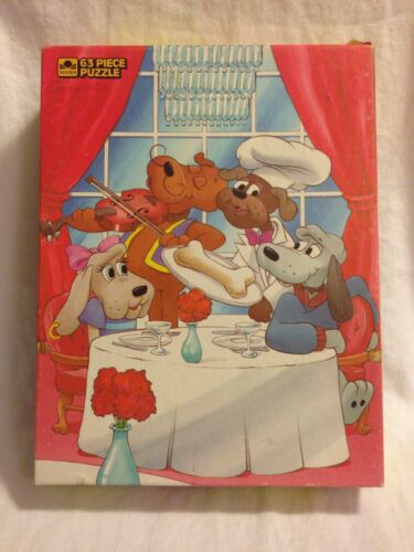 Vintage 1986 Pound Puppies Puzzle Complete 63 piece