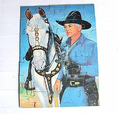 1950s Hopalong Hop-Along Cassidy Western Puzzle Kagran Toy Co 9x12