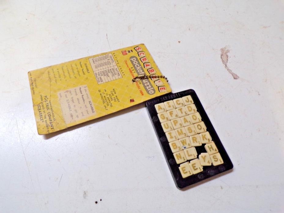 1954 Pocket Scrabble Puzzle with Original Instruction Card