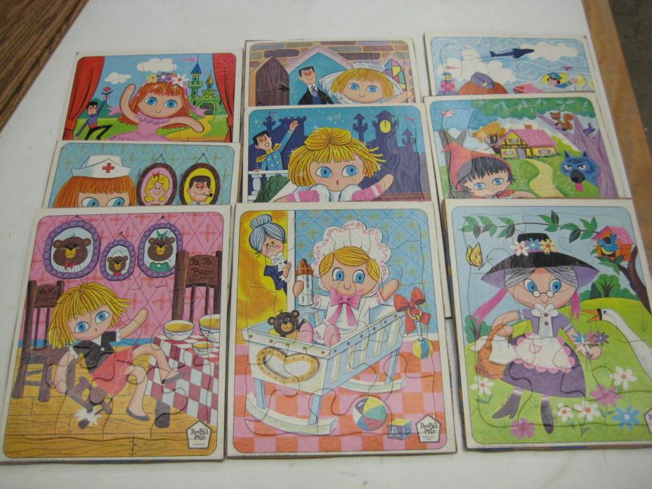 PeePul Pals 9 Cardboard Puzzles Whitman 1967 4583100