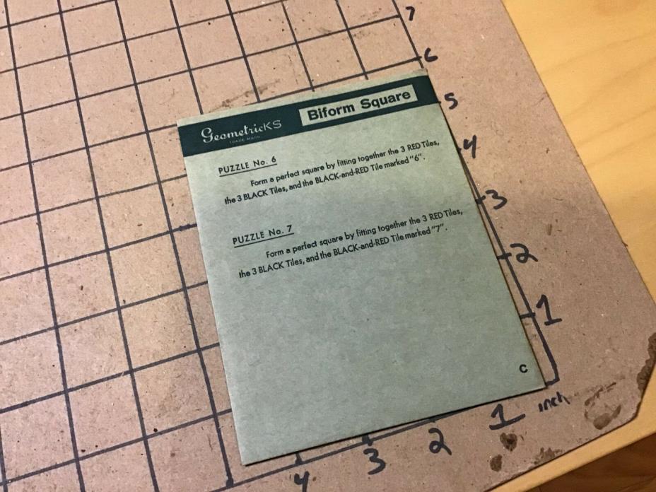Vintage Original Puzzle, UNUSED -- GEOMETRICKS - BITFORM SQUARE in sleeve SEALED