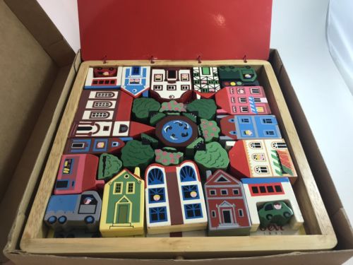 Sevi Play Wooden 3D Puzzle City Vintage Model 61301 25 Pieces High Quality NICE