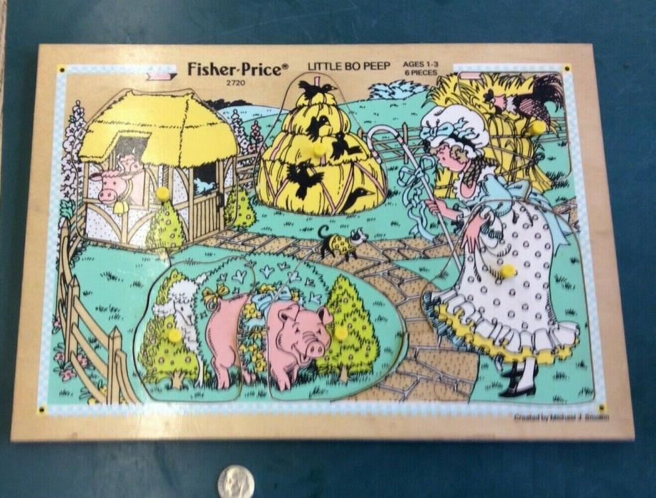 Vintage Fisher Price Children's WOODEN  PUZZLE 